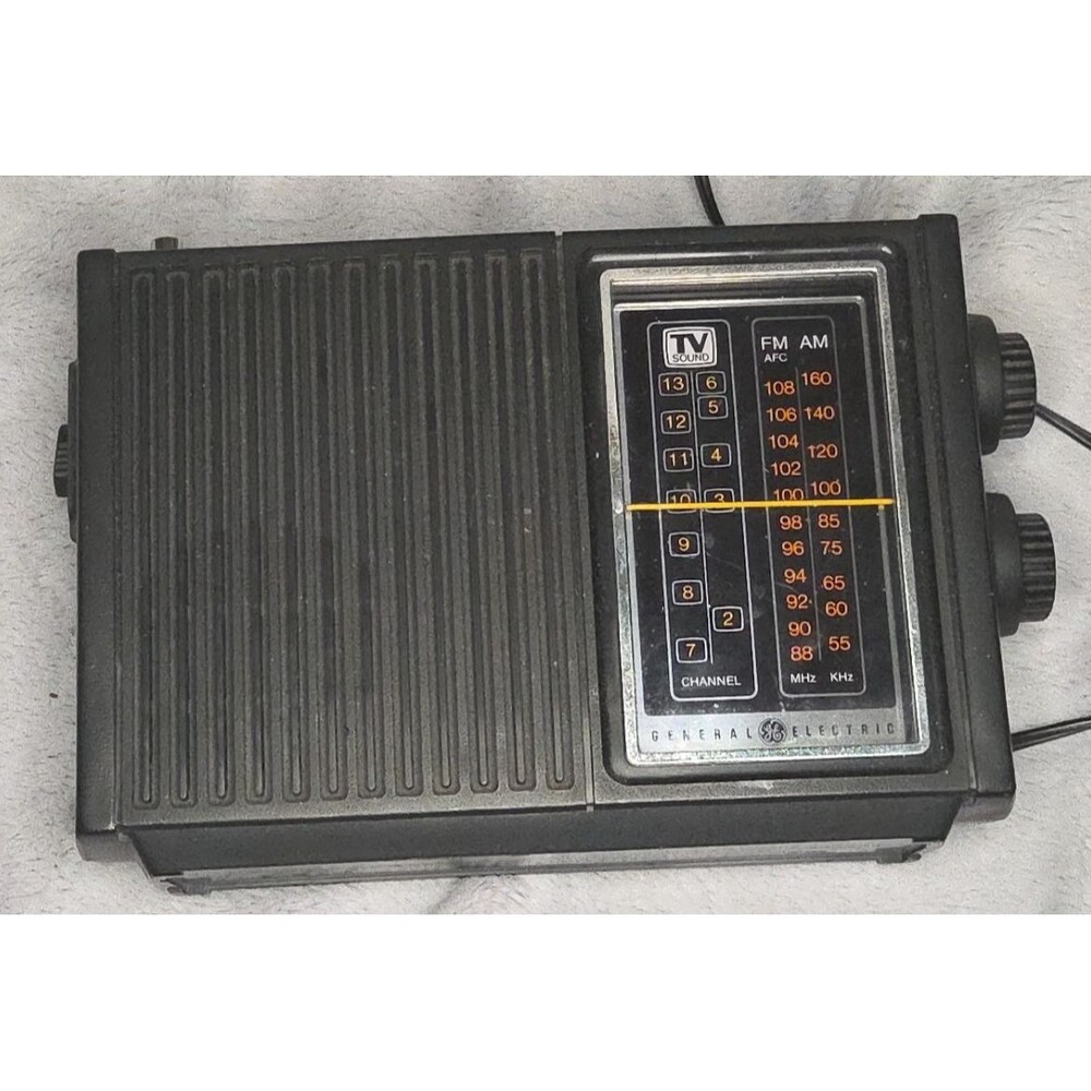 Vintage GE 2-Way Power Radio 7-2925A AM/FM TV Bands Non-Working Parts Repair